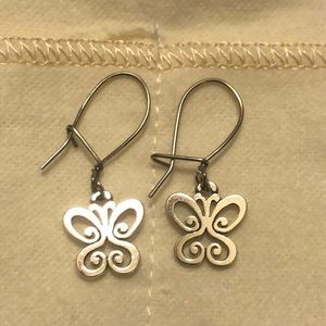 James Avery Spring Butterfly Kidney Wire Earrings.